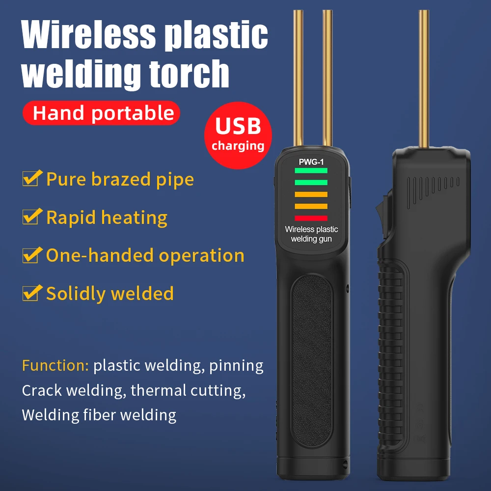 PWG-1 Wireless Charging Plastic Welding Gun With 200Pcs Welding Pins Built-in 2600mm Lithium Battery Plastic Welder Machine