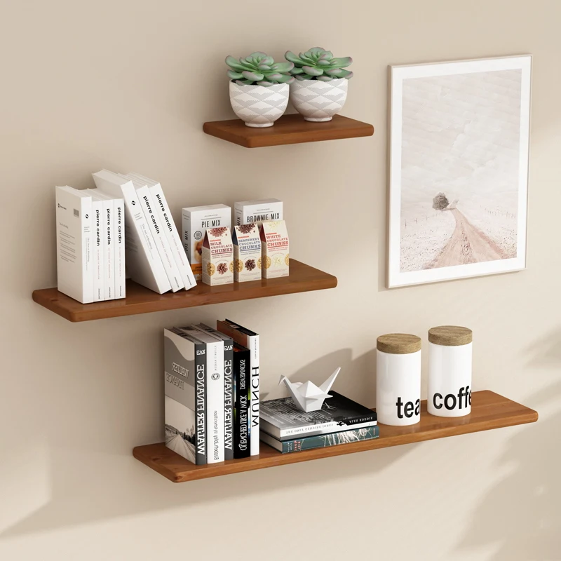 Wall Mounted Divider Floating Shelves Multifunctional Living Room Bedroom Decoration Storage Shelf Health One Shaped Board Shelf