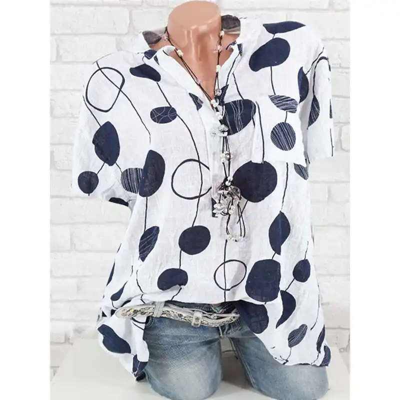 

Large Size Women's Blouses Fashionable Shirt Ladies Cleanfit Style Short Sleeve Woolen Material Waist-cinching Design