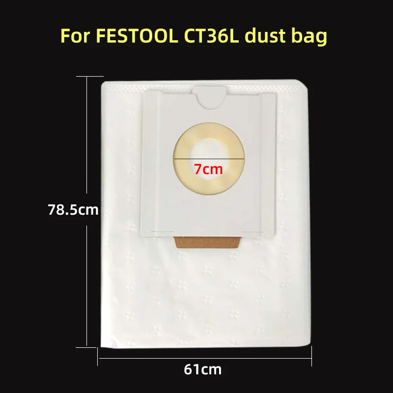 Fecleaner filtre torbası elektrikli süpürge parçaları için dokunmamış toz torbası filtre torbası CT/CTM 26/36 zımpara makinesi aksesuarları