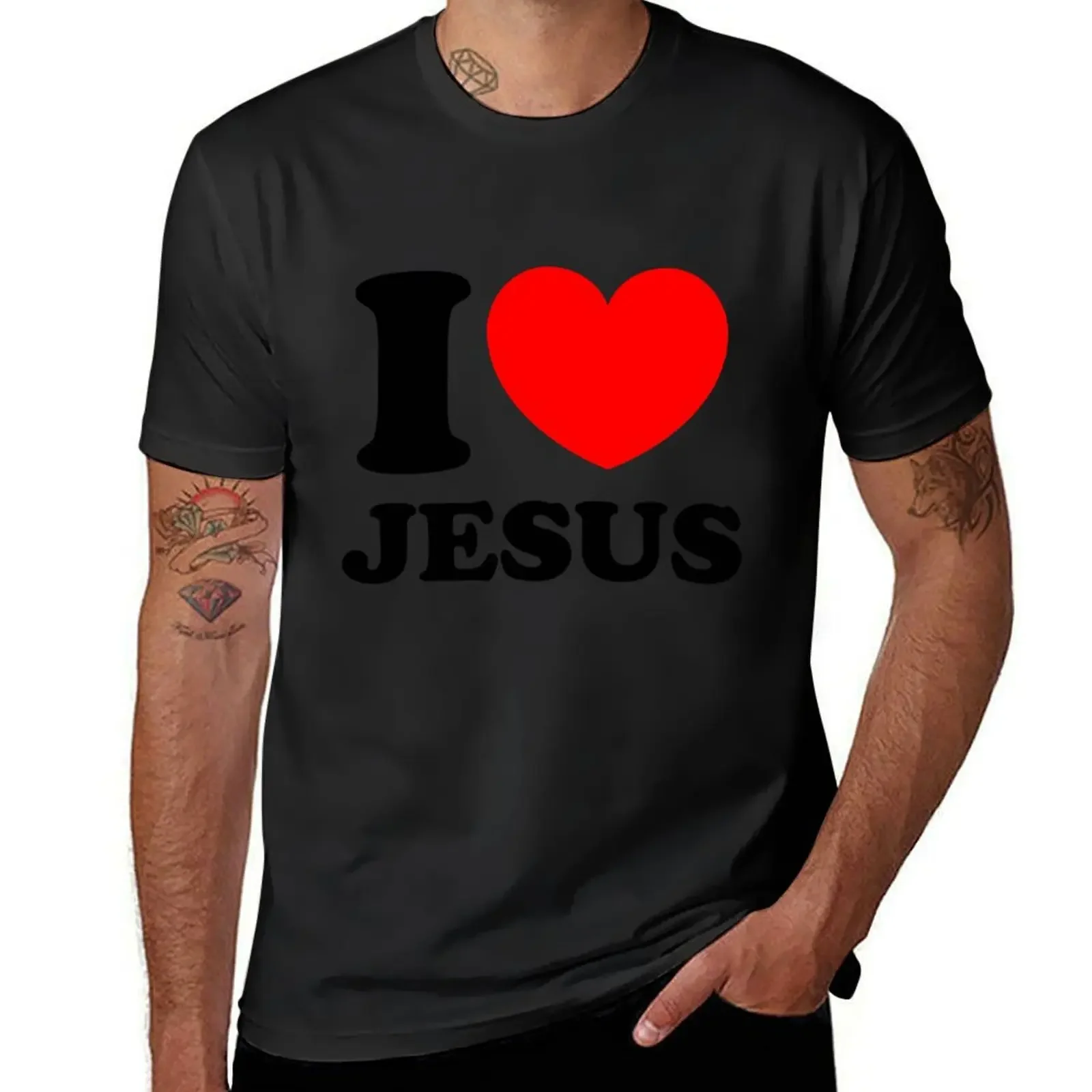 

I Heart Jesus T-Shirt anime tshirt hippie clothes tee shirts for men