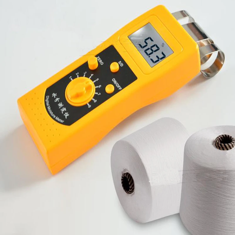 Professional Textile Moisture Meter Digital Fabric Clothing Moisture Measuring Instrument Cotton Moisture Regain Tester DM200T