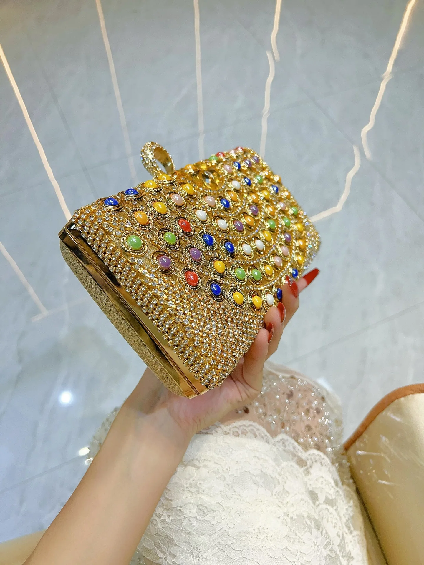 Bolso Banquete Diamantes Noche Fiesta Boda - usage example
