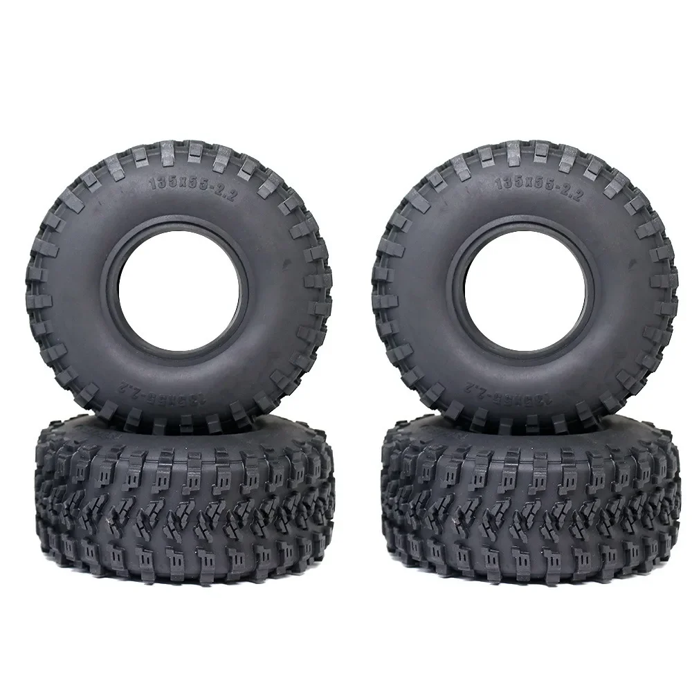 

4PCS 135*55MM 2.2 Rubber Terrain Tyre Wheel Tires for 1/10 RC Rock Crawler Axial SCX10