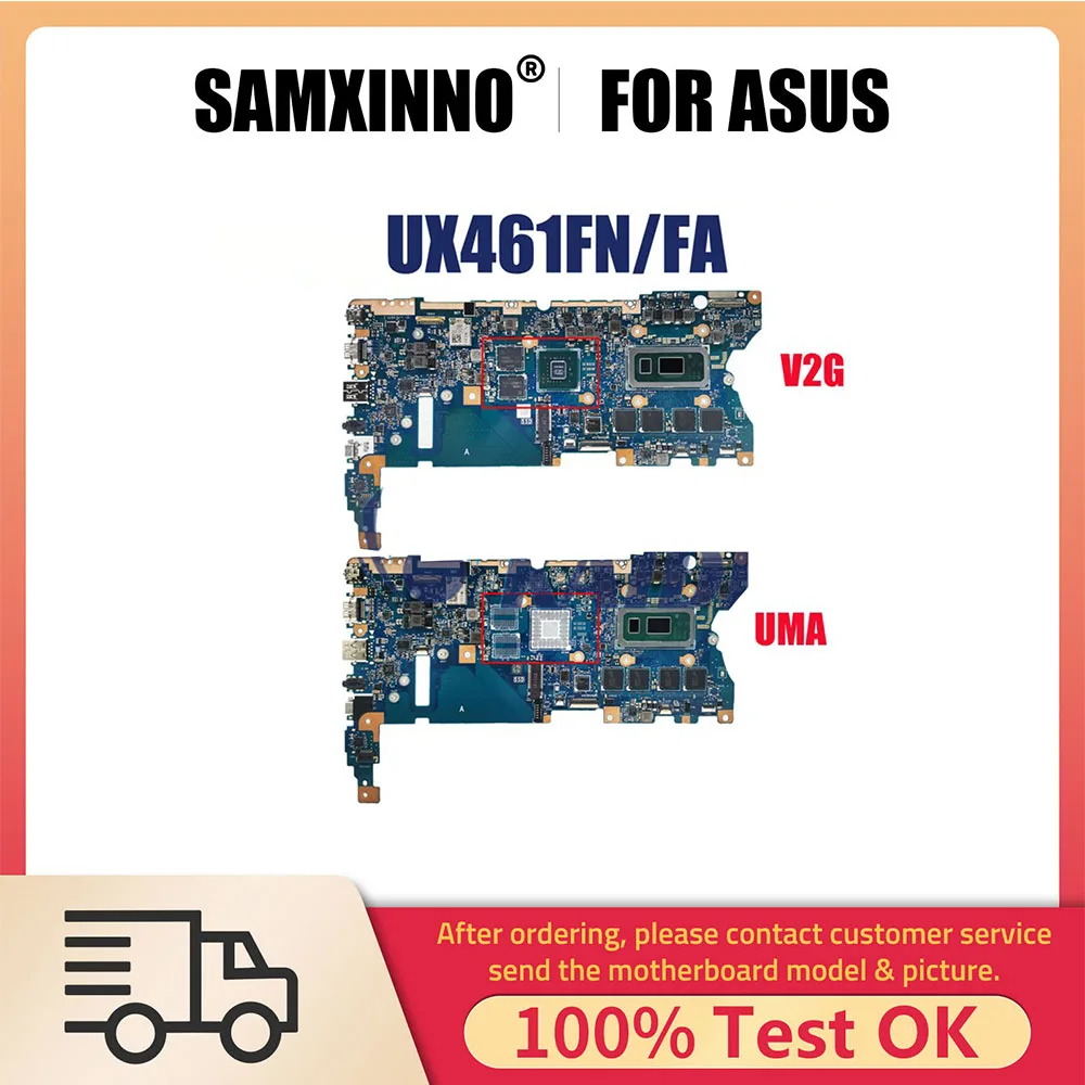 Laptop Motherboard For ASUS Zenbook Flip UX461FA UX461FN TP461U TP461F Notebook Mainboard i3 i5 i7 8th Gen CPU 8GB 16GB RAM