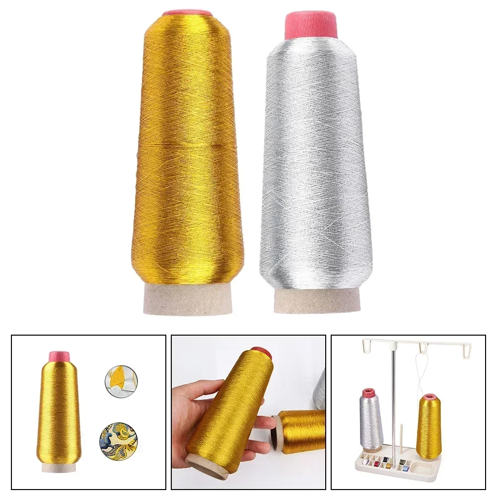 3500M/Roll Embroidery Gold Threads Silver Threads For Sewing Craft Machine DIY Sewing Fabric Accessories