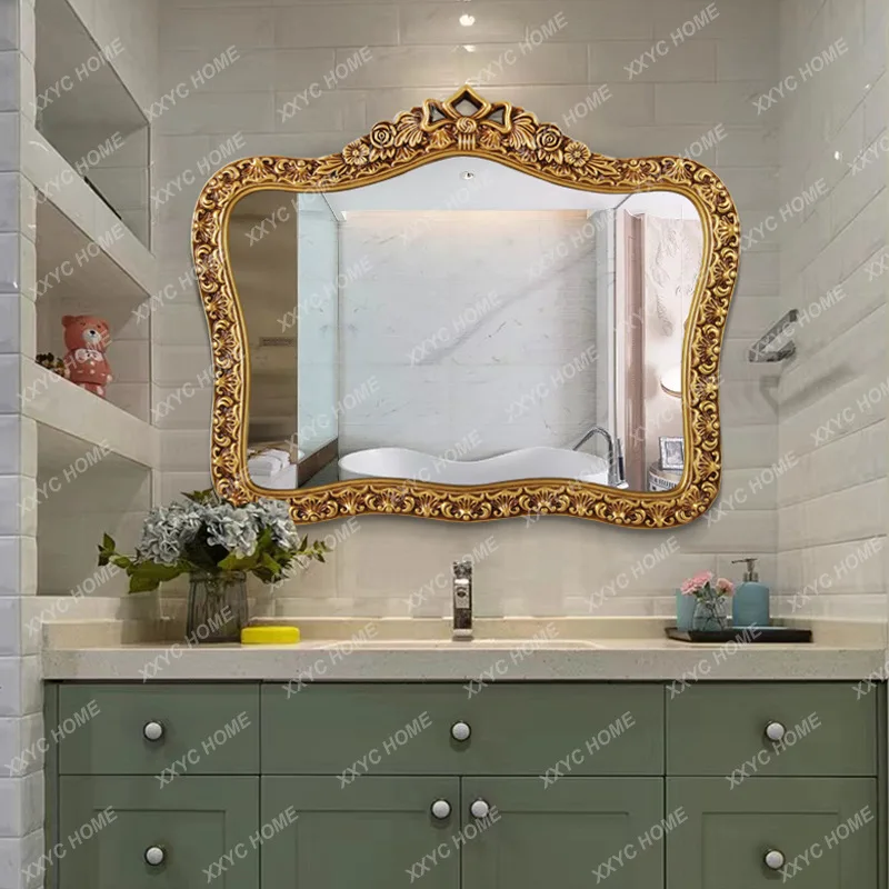 S1saa bathroom mirror retro crown model bedroom vanity makeup mirror