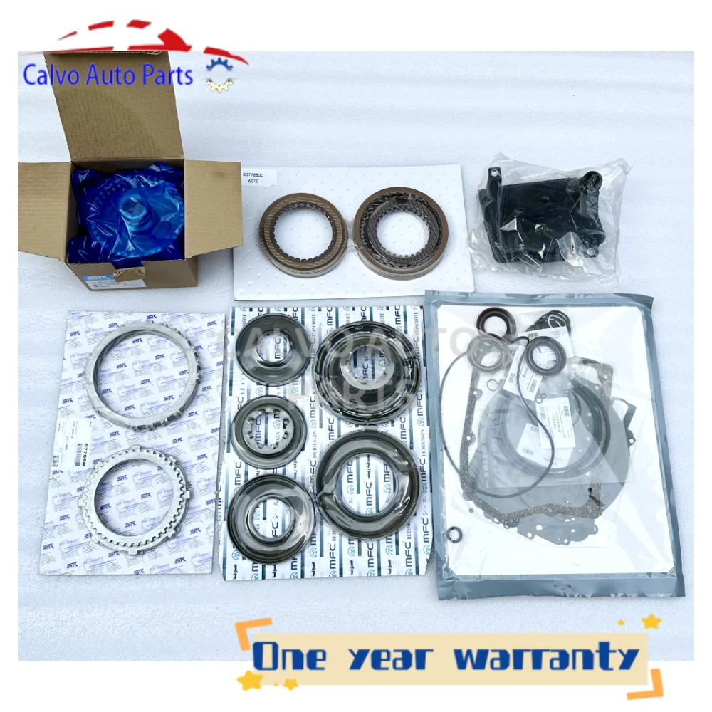 New 62TE complete transmission repair kit, replacement parts, aluminum drum seals, friction plates, steel plates, piston rings