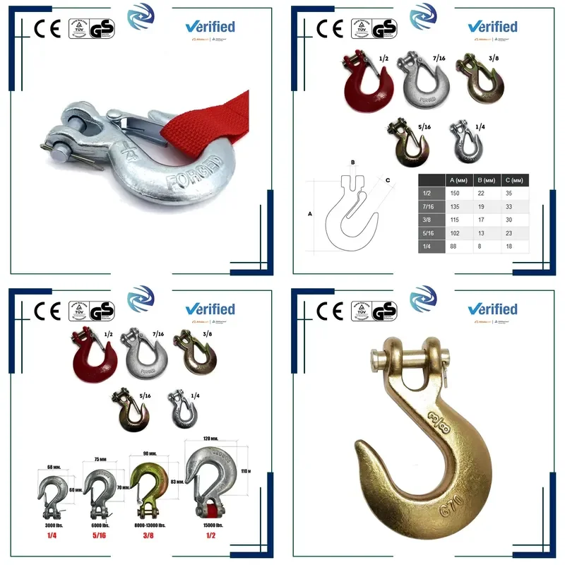 durable G70 Clevis Slip Hook with Heat Treated Alloy Steel Body for Heavy Load Securing Applications