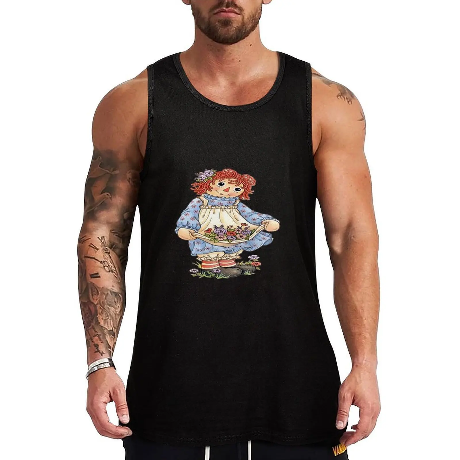 

Raggedy Ann And Raggedy Andy Tank Top sleeveless T-shirt for fitness Fitness men clothing running shirt underwear