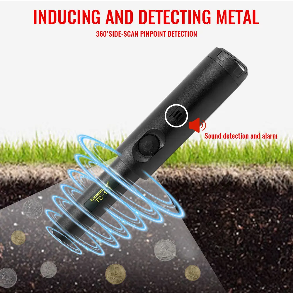 Metal Detector Handheld GP-Pointer Detector High Sensitivity Waterproof Portable Treasure  For Gold Silver Coin Finder Locating