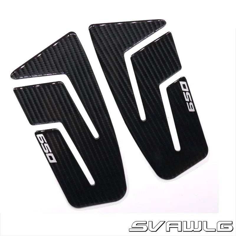 Ensembles d'autocollants en fibre 3D pour Versys 650, accessoires de moto, ensemble de coussinets de protection, décalcomanie précieuse, 1 jeu