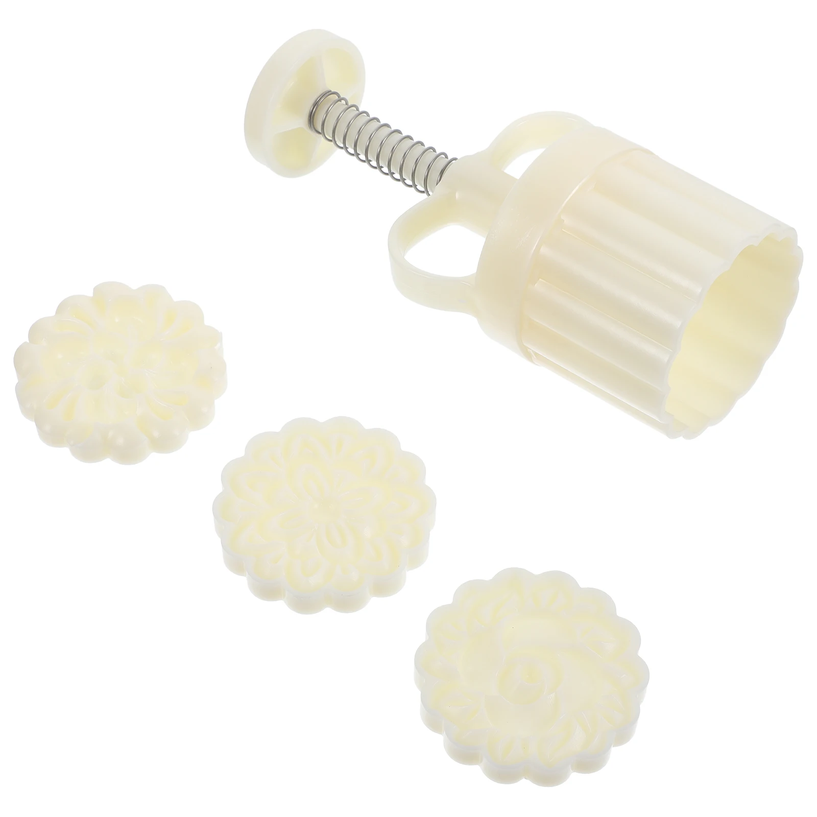 

1 set Moon Mold DIY H Press Baking Tool 75g Flower Pattern Moon Cake Mold Reusable Plastic Cookie Stamp Family