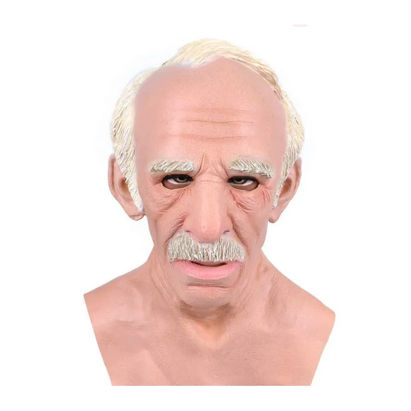 Le Cool Celebrity Halloween Middle-Aged Latex Head Costume Face Mask Prop