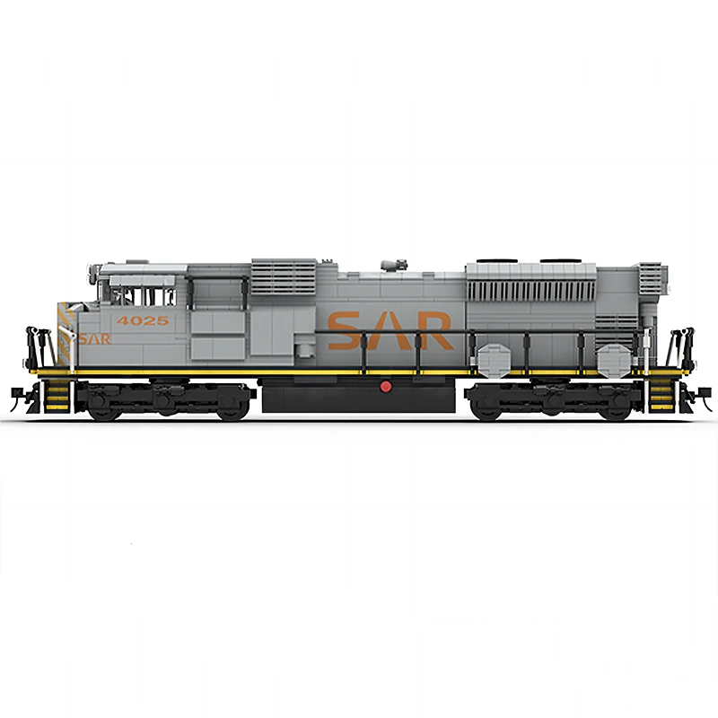 MOC-142645 Railways SAR SD70ACS Diesel-electric Trains Locomotive With Motor DIY Building Blocks Model Creative Bricks Toys Gift