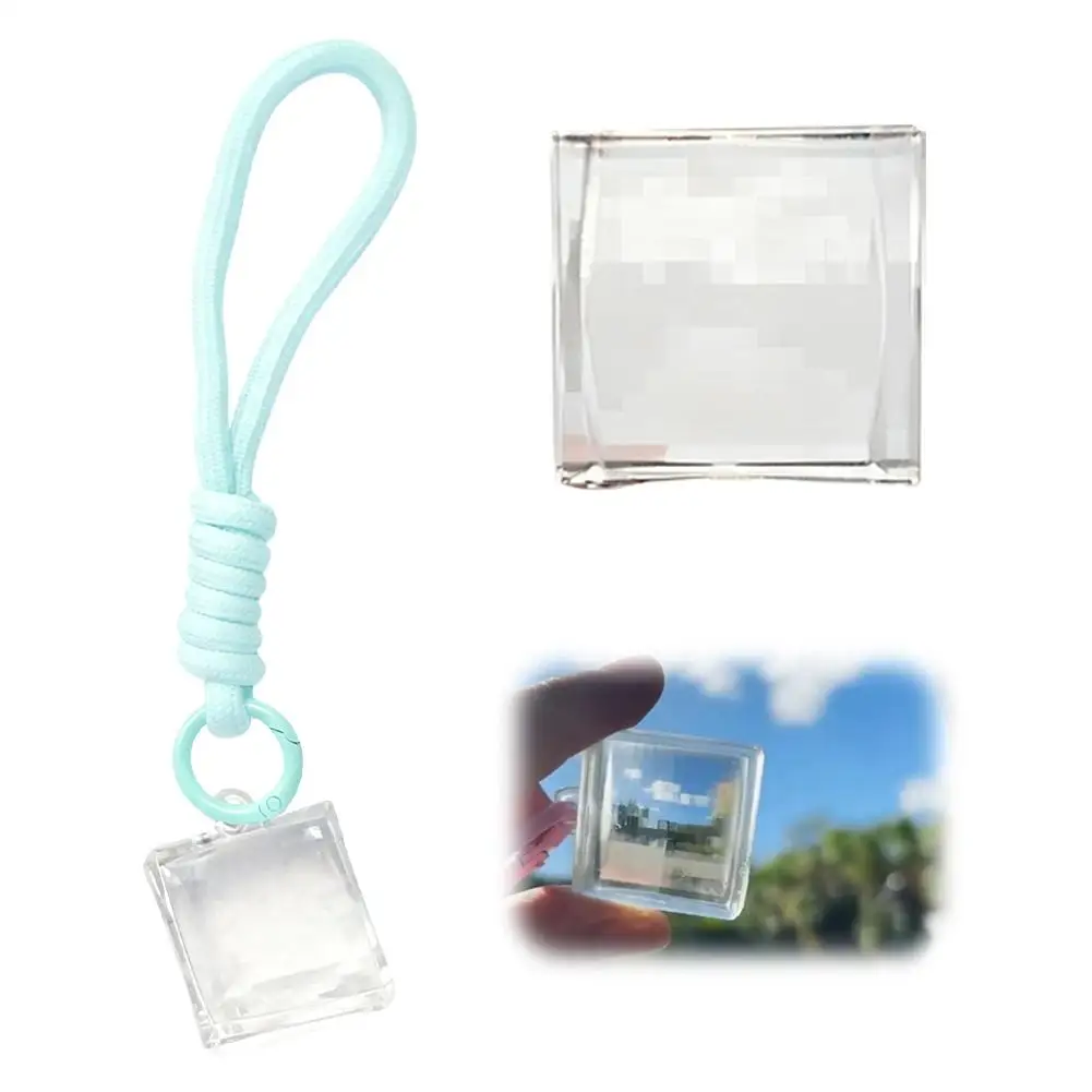 Pixel Mosaik Filter Objektiv Retro Spiel Effekt Telefon Kamera Material Tragbare Hohe Befestigung Transparent Schlüsselbund Klarheit Y2W8