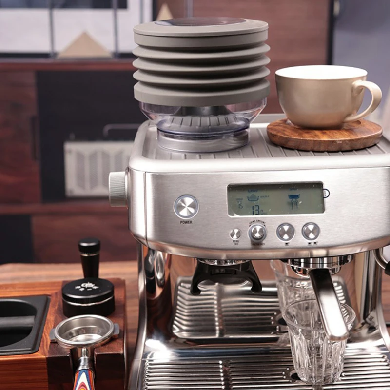 1 * kahve sıkıştırılmış hacim Breville doz hazne kahve makinesi fasulye Silo sıkıştırma rulo kahve dozajı ile silikon feryat