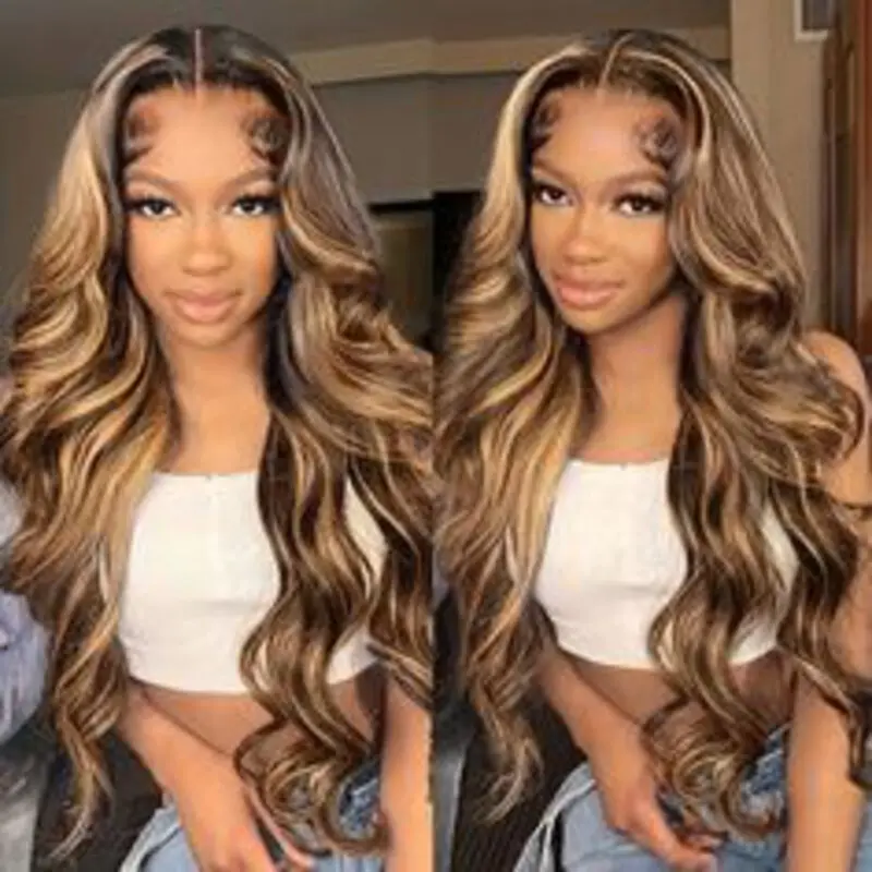 250 Density Pre-Plucked Hairline Wig With Baby Hair For Women Bleached Knots Colored Wig With Baby Hair For Women