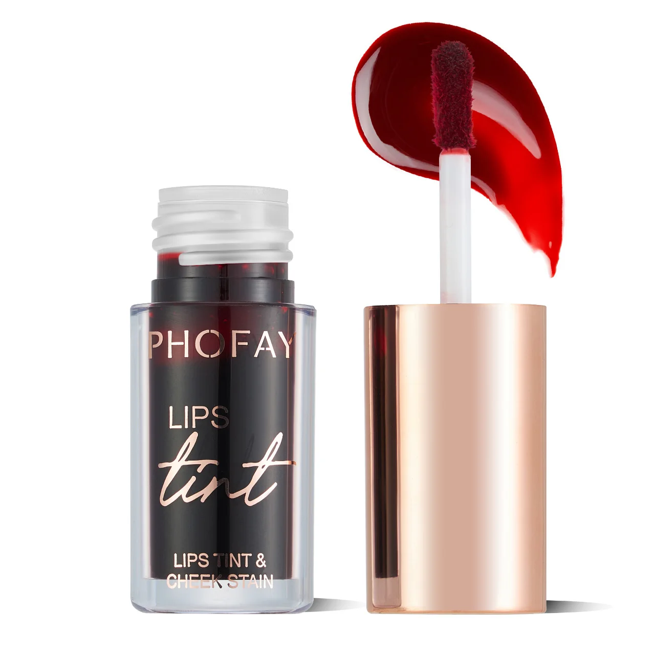 PHOFAY Lip Tint Langdurige Matte Lip Wang Tint Hydraterende 2-in-1 Lip en Blush Vlek Lichtgewicht Hydraterende Formule Dropship