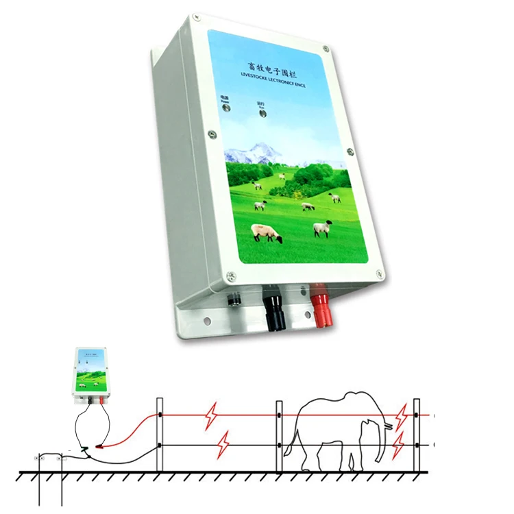 Electric Fence Energizer 4 Joule Solar Farm Fence Voltage Energizer Cattle Horses Sheep Elephant Electric Fence Accessories