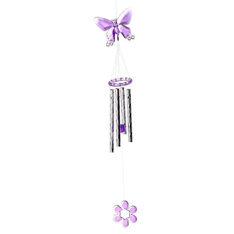 1pcs Wind Chimes Butterfly Handmade Feather Dream Catcher Car Hanging Craft Gift Garden Home Decor Window Bells Decoration