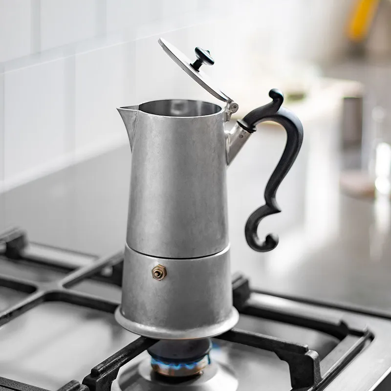Italian Mocha Pot Hand Brewing Coffee Utensils Single Valve, Outdoor Espresso Pot