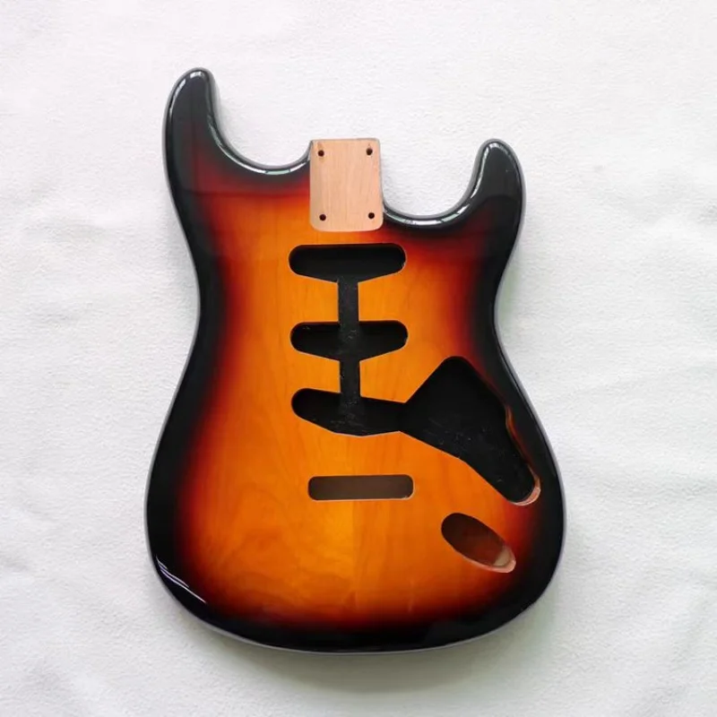 ST Alder Double fight Body Electric Guitar Body Accessories Single Single Single Semi-finished Alder DIY Body Sunset Gloss