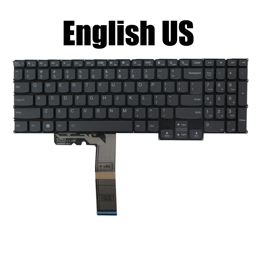 Laptop Backlit Keyboard For Lenovo Pro 5 16IRH8 16APH8 16ARP8 16AHP9 16IMH9 English US UK Germany GR France FR Japanese Turkey