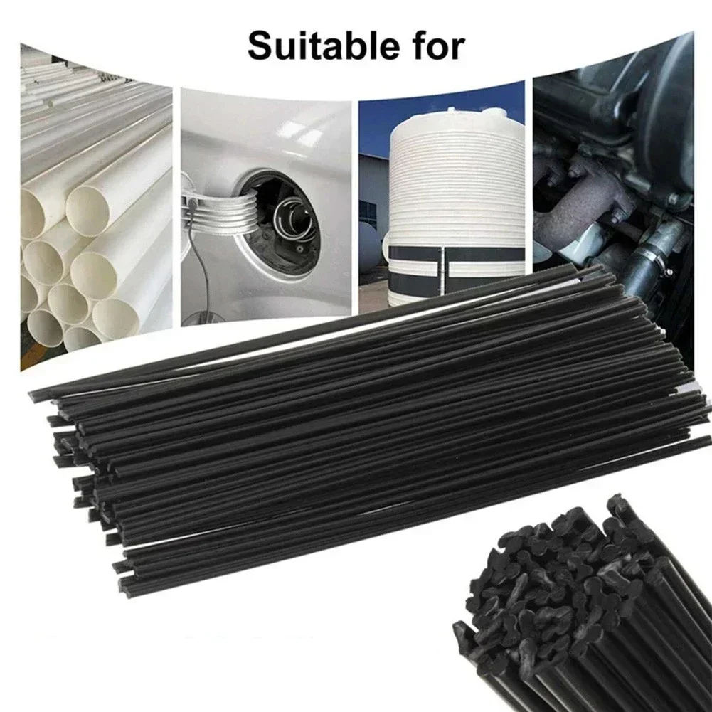 

50 Pcs Plastic PP Welding Rods 200mm PP Black Plastic Welding Rods Car Bumper Repair Sticks Welder Tools Non-toxic Tasteless