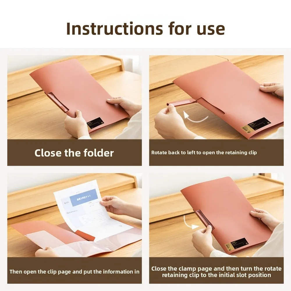 A4 File Folders Plastic Versatile File Contract Folders Organize Artifacts Portable Test Paper Storage Tool
