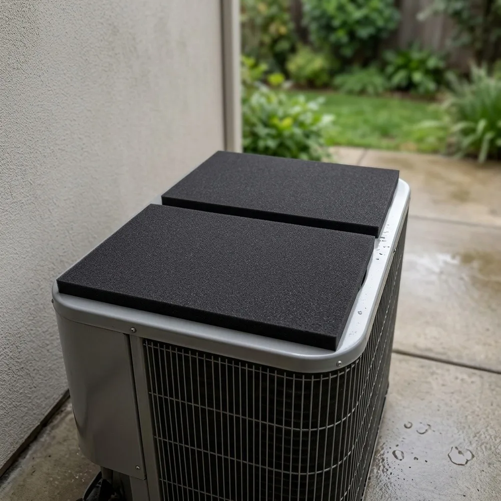 Strong Magnetic Backing Pad Sound Absorbing Air Conditioner Mat Magnetic Noise Reducer Long Lasting Durability