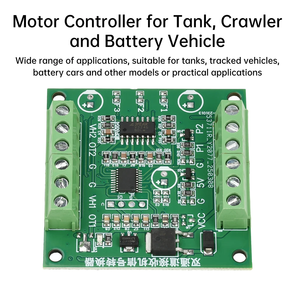 

Двухканальный преобразователь сигналов приемника с ШИМ в сервопривод напряжения, источник питания постоянного тока 7-24 В для RC гусеничного двигателя, аксессуары для контроллера