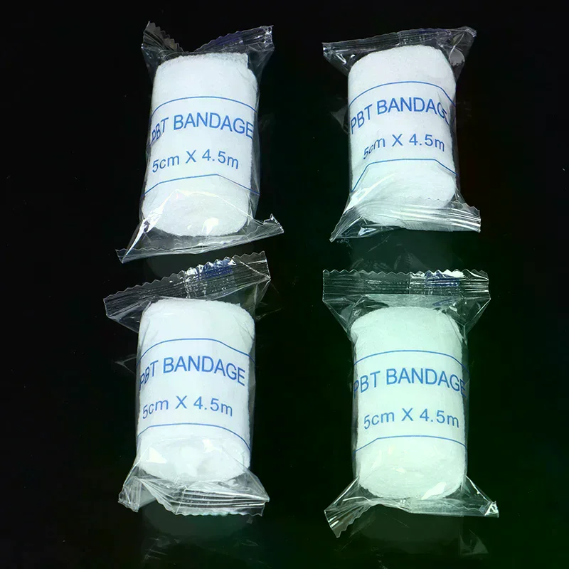 10 rolls/lot 5cmx4.5m PBT Elastic Bandage First Aid Kit Gauze roll Dressing