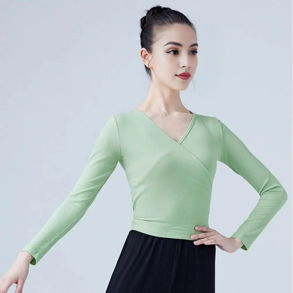 Women Dance Top Stylish Versatile Knitted Women's Ballet Top Adjustable Cross-back Tie-up Slim Fit Yoga Sport Knitwear for Pure