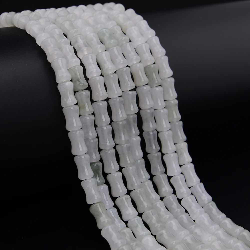 APDGG 8x12mm 5 Strands Natural Light Green Quartzite Jade Vase Shape Loose Beads 15'' Jewelry DIY