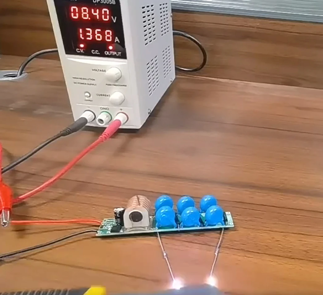 Taidacent High Voltage DC Impulse Generator 4000V DC7.5V to 40KV Boost Step-up Power Inverter Arc Discharge Pulse Generator Kit