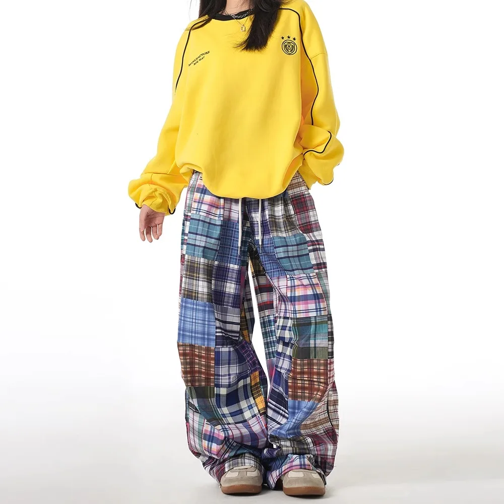 Women\'s Plaid Pants Harajuku Streetwear Y2k Retro Sweatpants 2000s Trashy 90s Aesthetic Vintage Trousers Fashion Casual Clothes