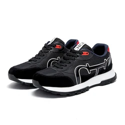 CHCH Men's Tennis Shoes - New Cow suede Mesh Splicing Men's Outdoor Sports Shoes - Bone Correction