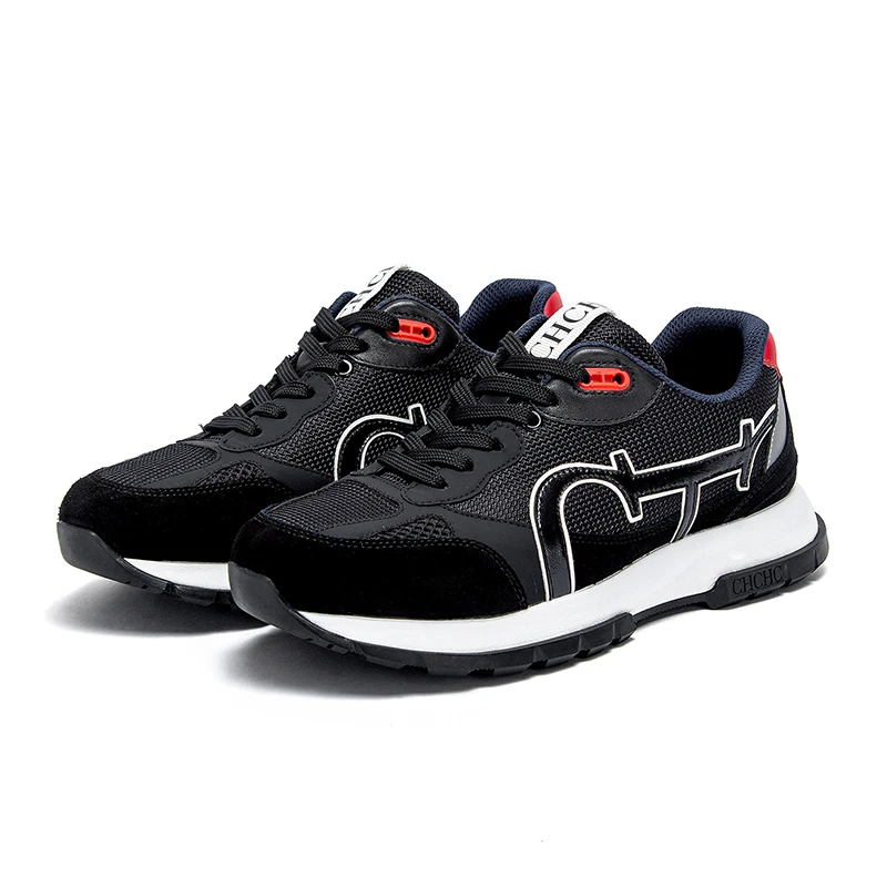 CHCH Men's Tennis Shoes - New Cow suede Mesh Splicing Men's Outdoor Sports Shoes - Bone Correction