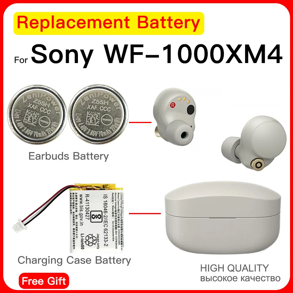 Genuine Replacement Battery ZeniPower Z55H CP1254 3.85V Battery For Sony WF-1000XM4 TWS Earphone earbuds Repair Parts Batteries
