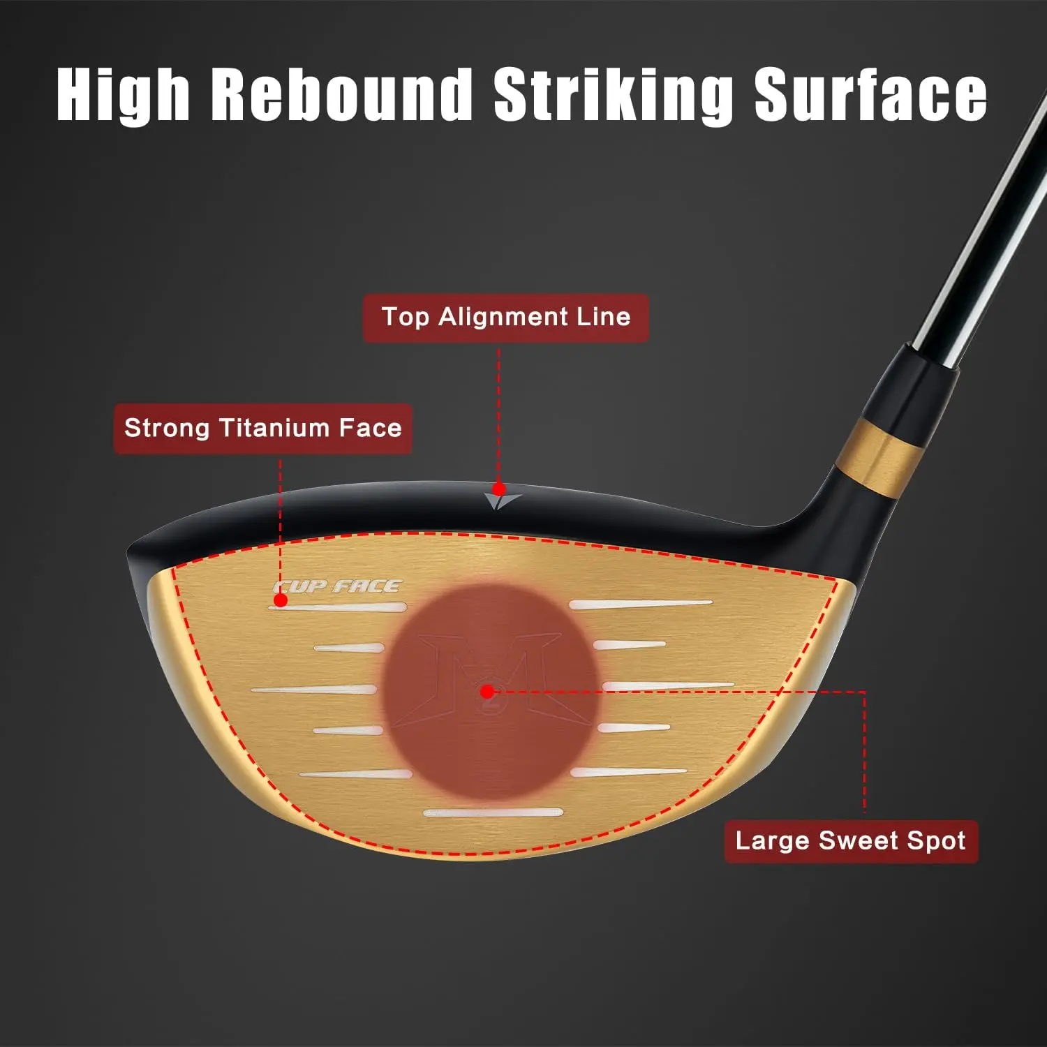 MAZEL 460cc Titanium Golf Driver Men اليد اليمنى الجرافيت رمح للمسافة #5