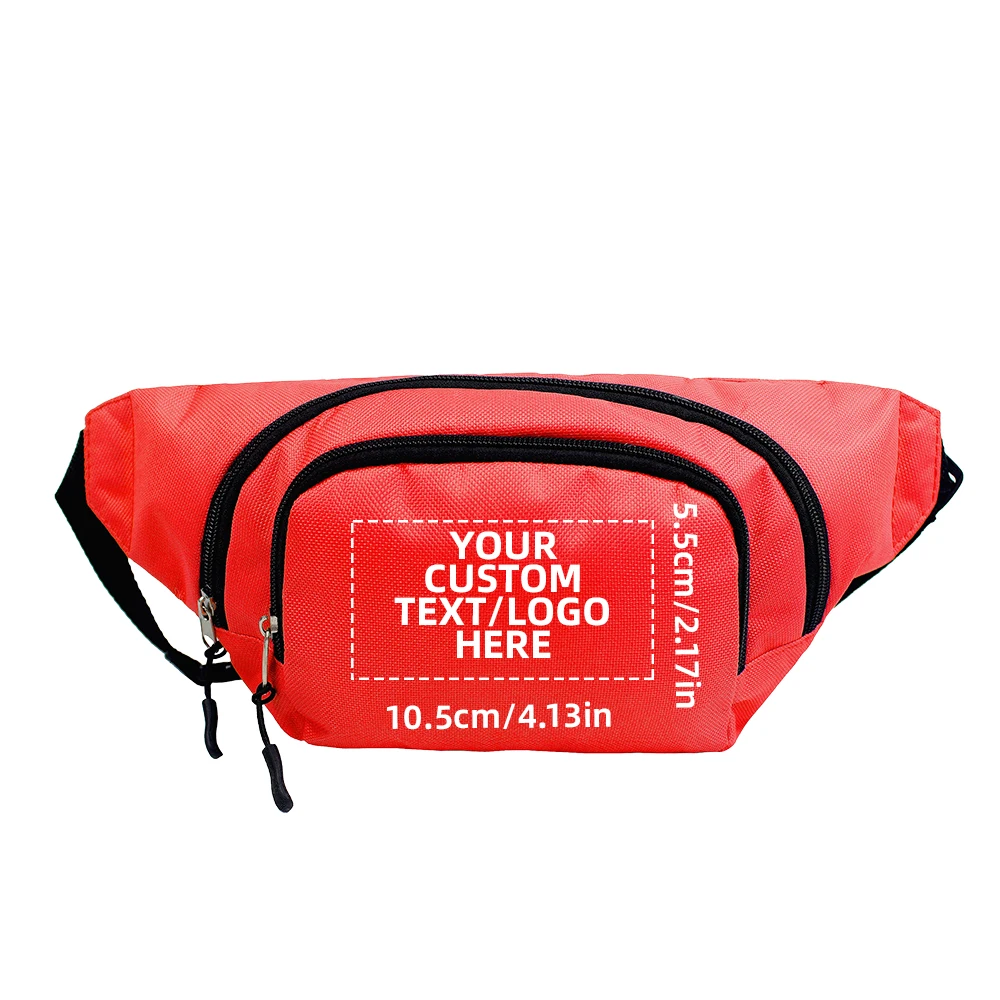 

1 Pack Customized Logo Sports Waist Bag for Outdoor Travel Use Durable Personalized Fitness Sack Unisex Running Belt