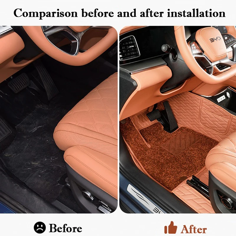 For BYD Sea Lion 07 EV 2024 2025 Fully Coverage Custom Floor Mat Car Interior Double-layer Carpet Protective Floor Mat Liners