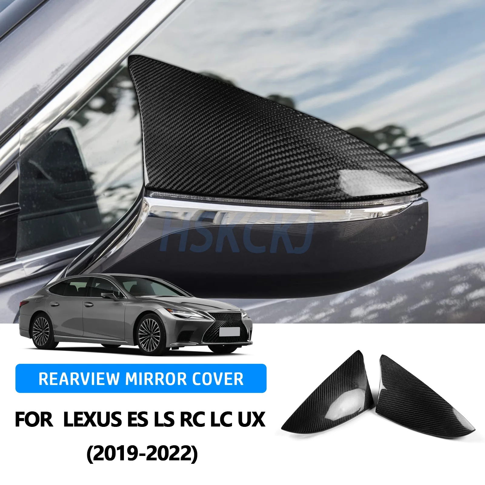 

For LEXUS ES IS LS LC UX ES300 H200 LS500 H350 2016-2025 Carbon Fiber Car Door rearview Side mirror spare parts accessories