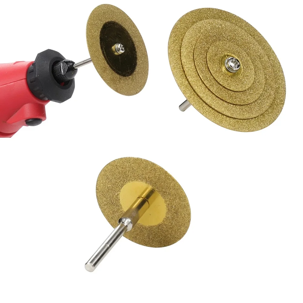 5pcs Mini Diamond Cutting Disc For Rotary Tools TiN Coated Circular Saw Blade For Plastic Metal Marble Masonry Stone Power Tools