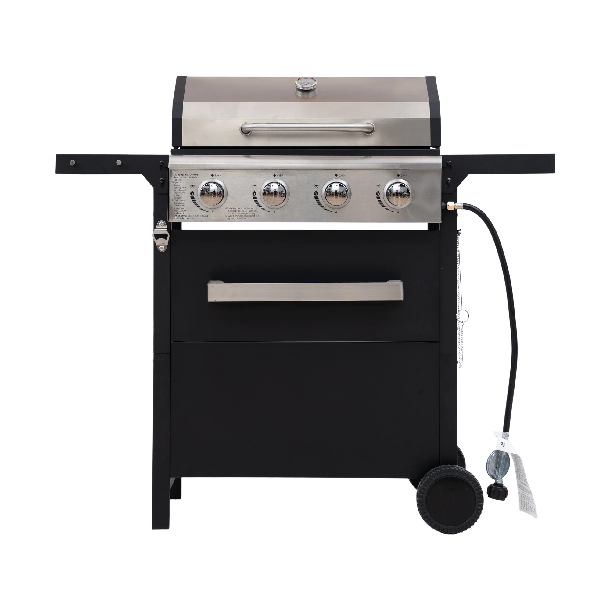 Stainless Steel 4 Burner Outdoor Grill with Cover