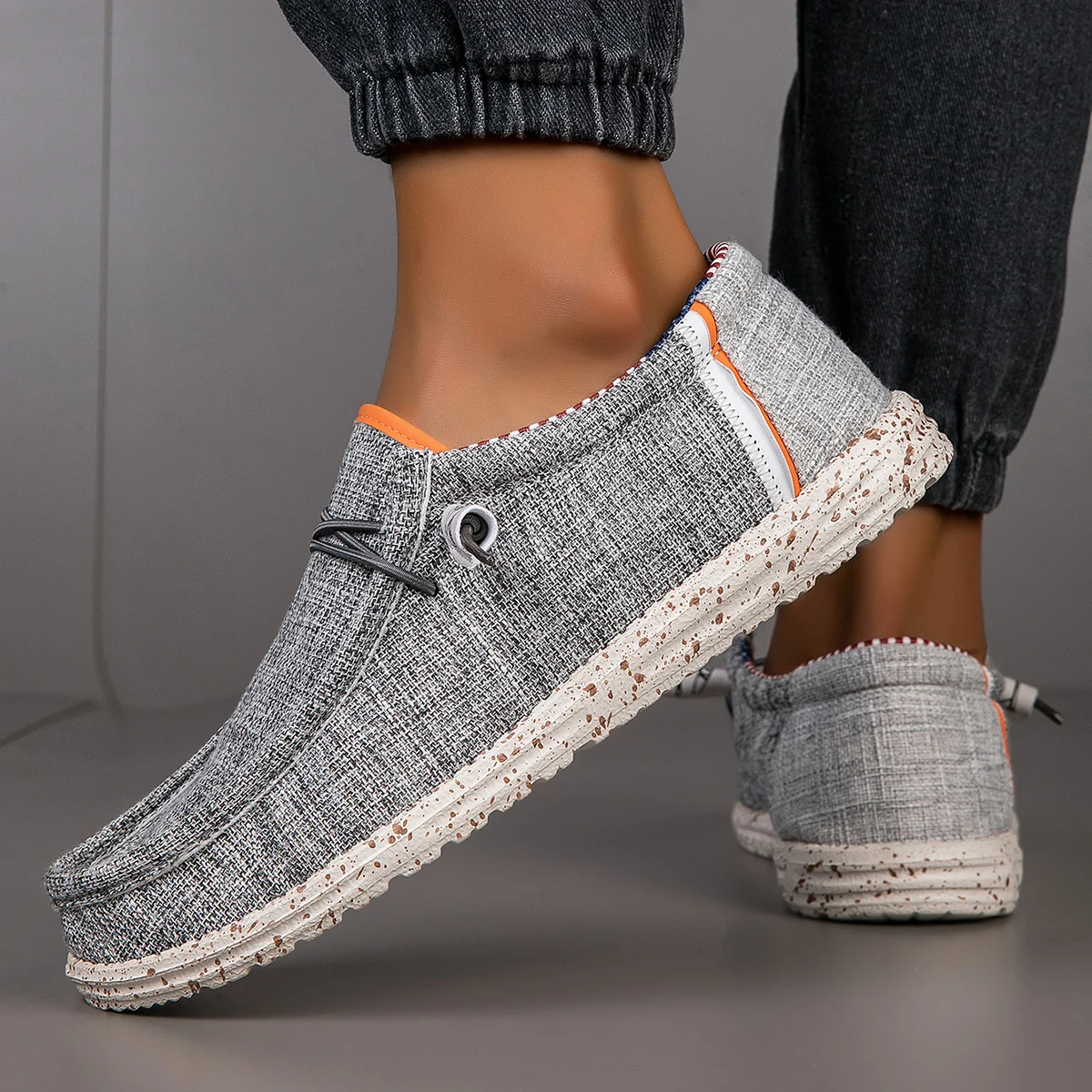 Unisex Outdoor Freizeitschuhe Leichte Slip-On Schuhe mit Weicher Sohle für Alle Jahreszeiten Tägliches Tragen Große Größen Morgen-Laufschuhe – Detail 15