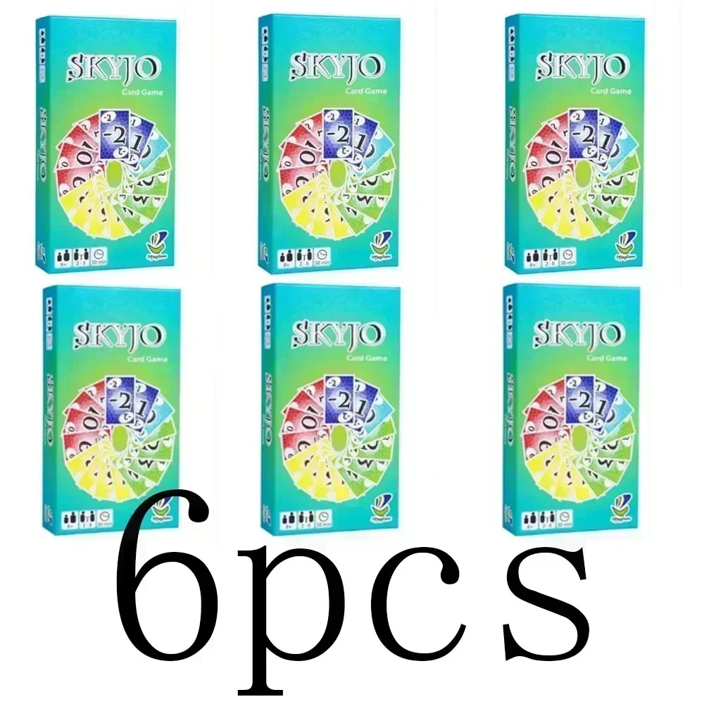 

！！！ Hot 6pcs Skyjo Card Game Family Gathering Game Card,Holiday Fun Card Game,Party Skyjo Board Game gift