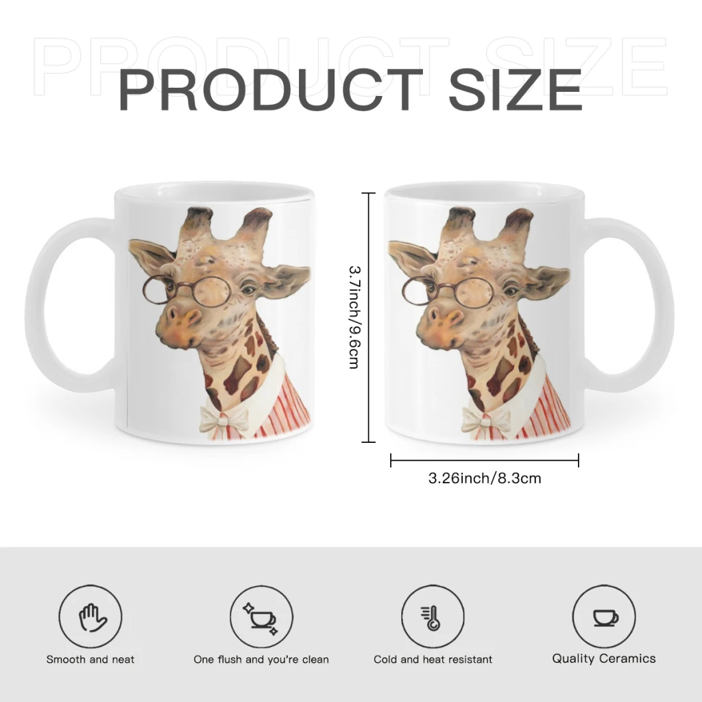 Lady GiraffeCoffee Mug Tea Cup 11oz Coffee Cup Funny Birthday Ceramic Mug Personalized Cup