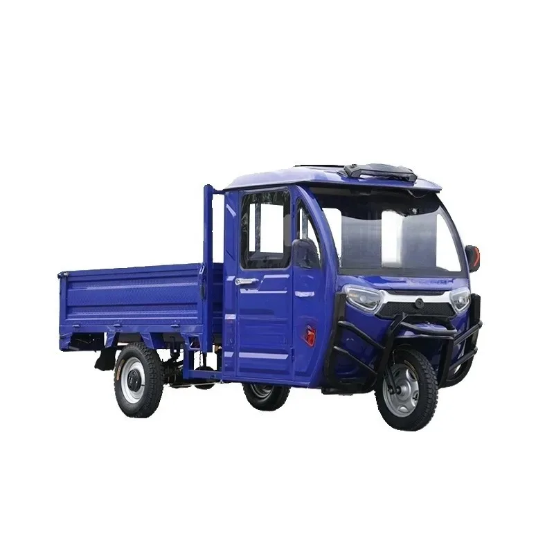 two-meter-long cargo box electric tricycle oil-electric dual-purpose pulling cargo agricultural cargo adult battery car